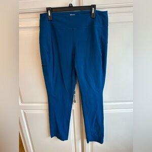 Ladies Duluth trading NoGa stretch pants straight leg size Large EUC blue WP105